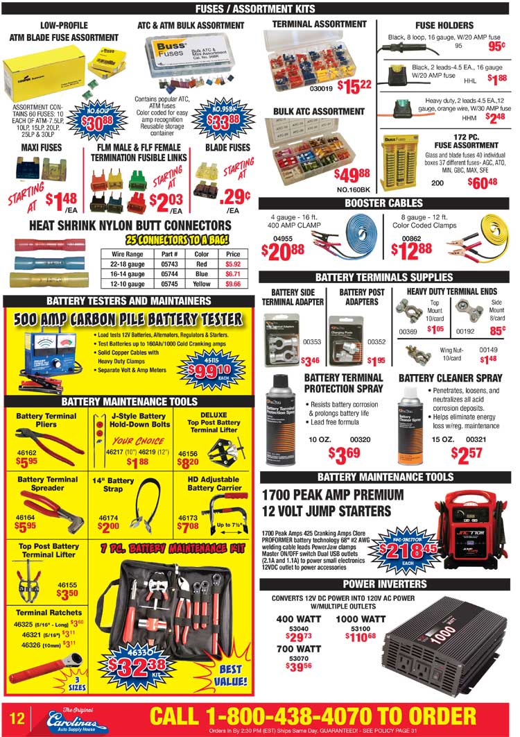 Carolinas Auto Supply House - Circular page 12