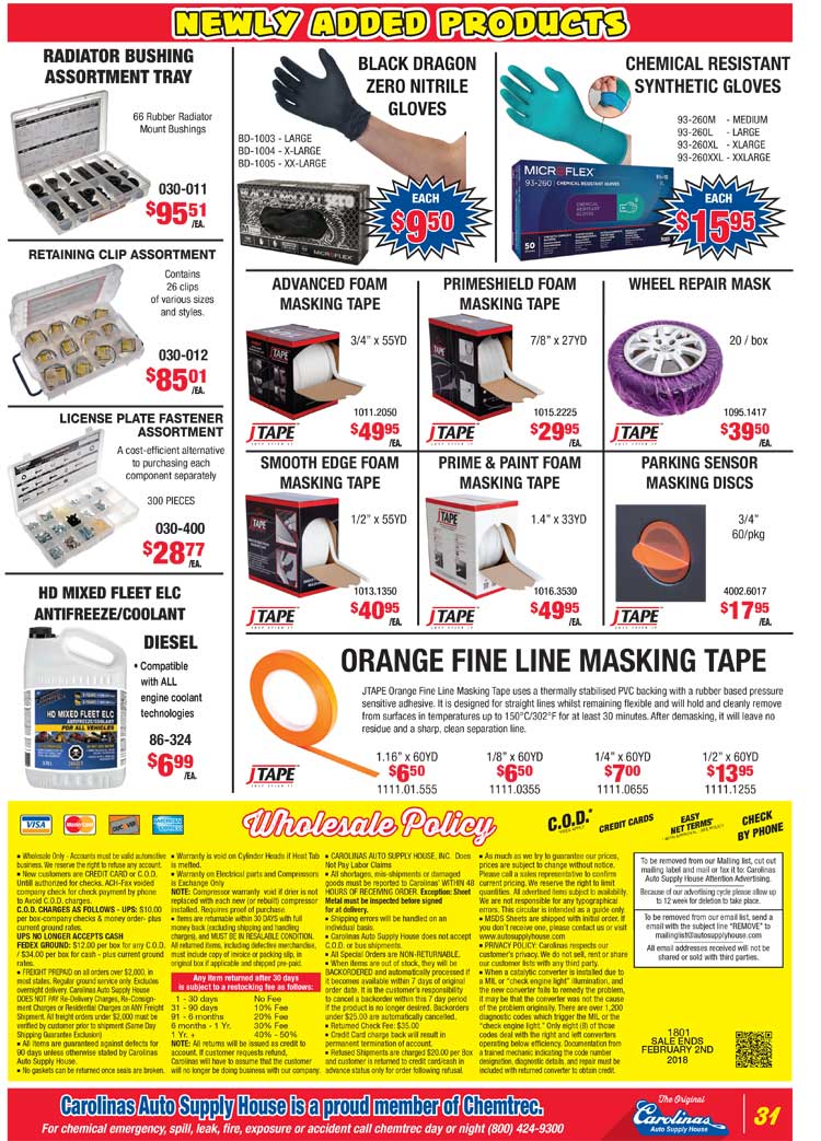 Carolinas Auto Supply House - Circular page 31