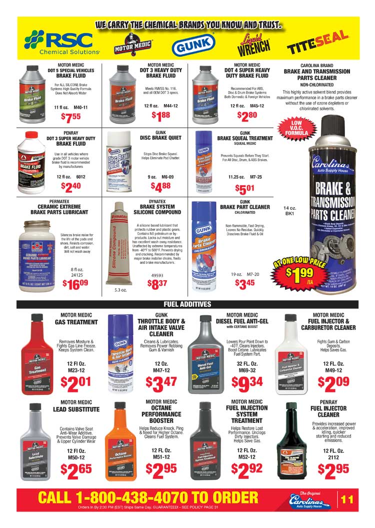 Carolinas Auto Supply House: Circular Specials